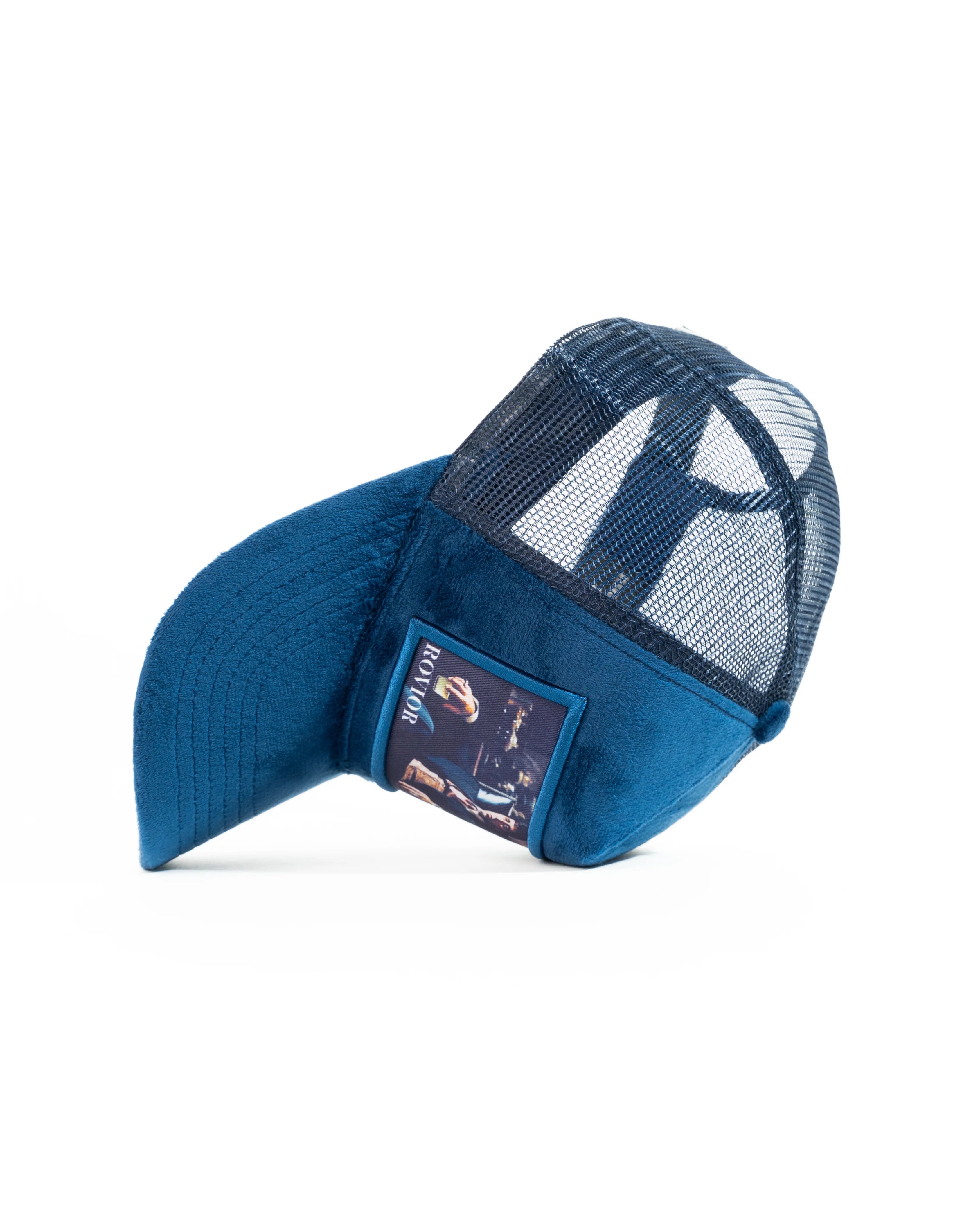 Tony Montana Velvet Keps Marinblå Sidbild - Rovior